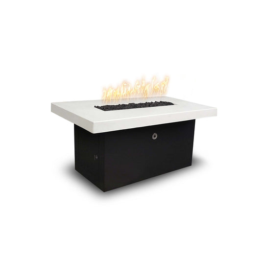 Alberta Black & White - Powder Coat Base + GFRC Top | Fire Table