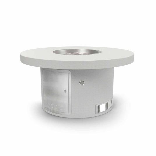 Round Mabel Fire Table W/ Door - Hardieboard & Steel Frame | Fire Table