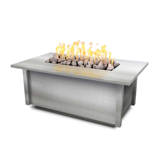 Rectangular Salinas - Stainless Steel | Fire Table