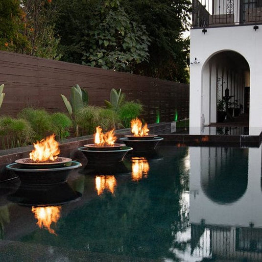 Round Cazo Copper 360° | Fire & Water Bowl