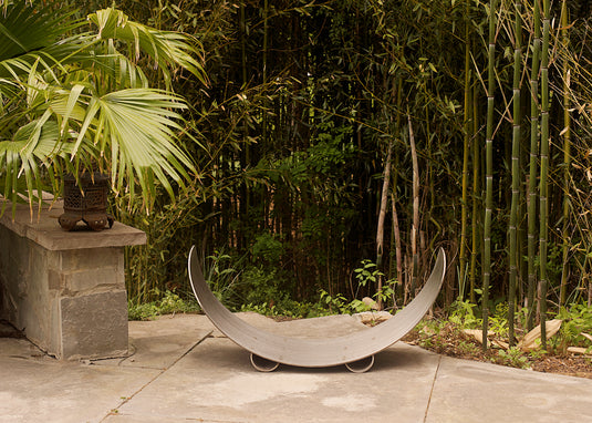 The Crescent Log Rack | Stainless Steel
