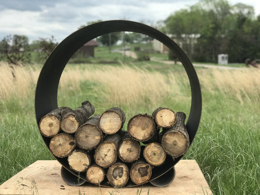 The Orbit - Round Steel Log Rack