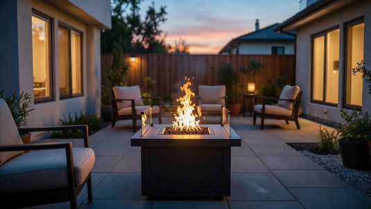 Best fire pit options for small backyards on modern patio.