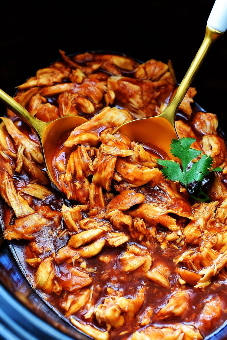 Pulled Chicken (Crock Pot BBQ Chicken)