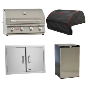 Bull Outlaw 30 Inch 4-Piece Propane Grill Master Bundle - BOP-95-6107