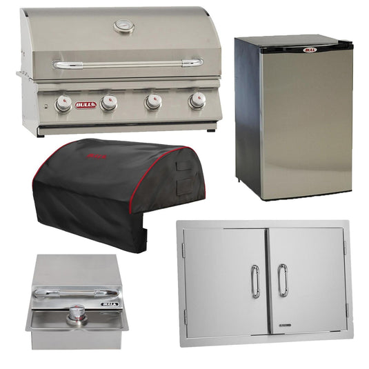 Bull Lonestar 30 Inch 5-Piece Natural Gas Grill Master Bundle - BOP-95-6104