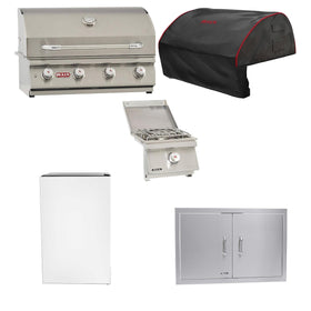 Bull Lonestar 30 Inch 5-Piece Natural Gas Grill Master Bundle - 87049