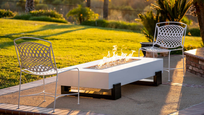 Load image into Gallery viewer, Rectangular Baja - White Top &amp; Black Powder Coat Base | Fire Pits
