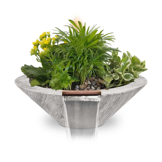 Cazo Wood Grain | Planter + Water Bowl