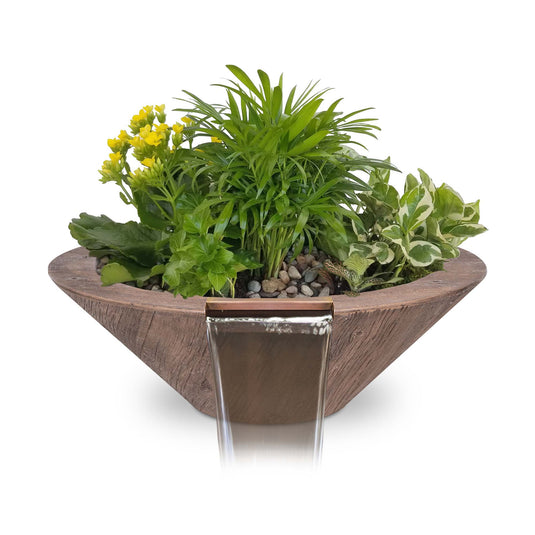 Cazo Wood Grain | Planter + Water Bowl