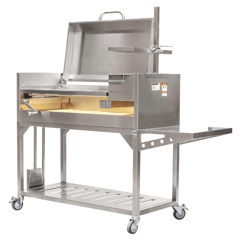 Load image into Gallery viewer, Tagwood BBQ Argentine Santa Maria Wood Fire &amp; Charcoal Gaucho Grill with Top Lid | BBQ01SS
