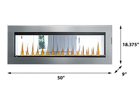 Napoleon CLEARion Elite 50 See-Through True Zone Heating Built-in Electric Fireplace - NEFBD50HE