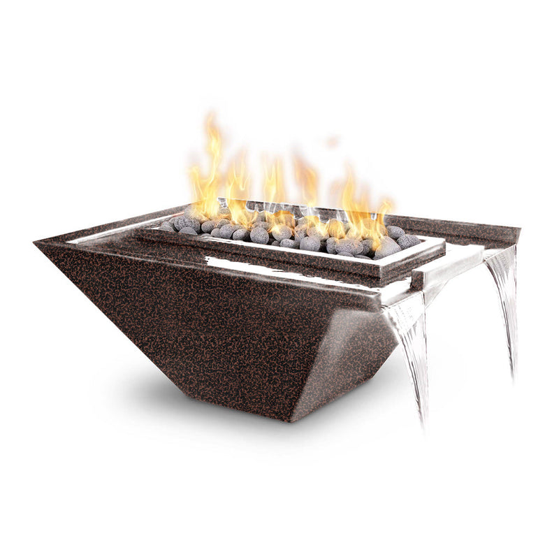 Load image into Gallery viewer, Rectangular Nile Powder Coated Metal - Liquid Propane | Fire &amp; Water Bowl
