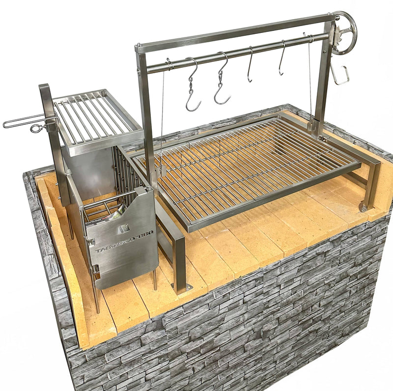 Load image into Gallery viewer, Tagwood BBQ Insert Style Argentine Santa Maria Wood Fire &amp; Charcoal Gaucho Grill without firebricks | BBQ09SS
