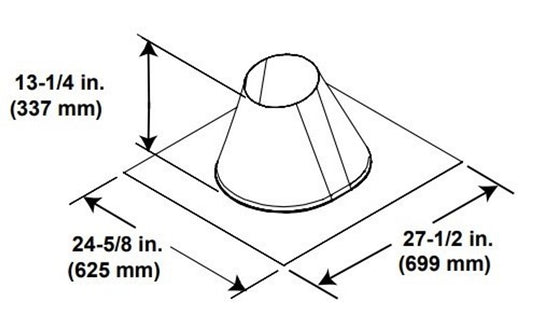 Majestic 0/12 to 6/12 Roof Flashing