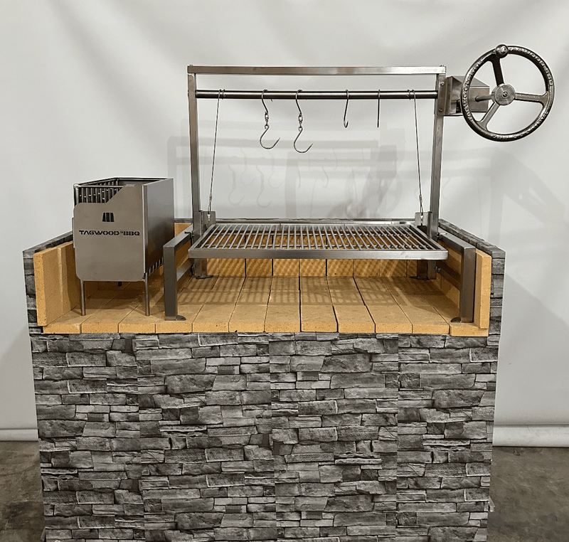 Load image into Gallery viewer, Tagwood BBQ Insert Style Argentine Santa Maria Wood Fire &amp; Charcoal Gaucho Grill without firebricks | BBQ09SS
