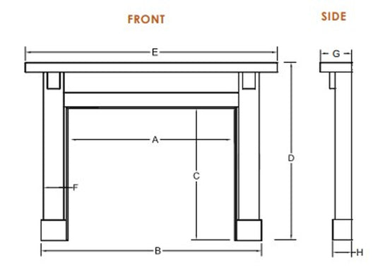 Majestic Battlefield B Primed MDF Flush Wood Mantel