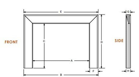 Majestic Zimmer B Primed MDF Flush Wood Mantel