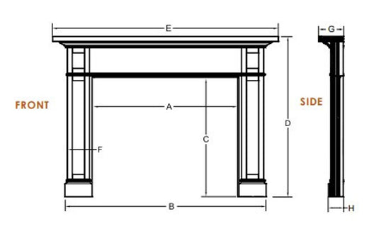 Majestic Acadia A Unfinished Maple Flush Wood Mantel