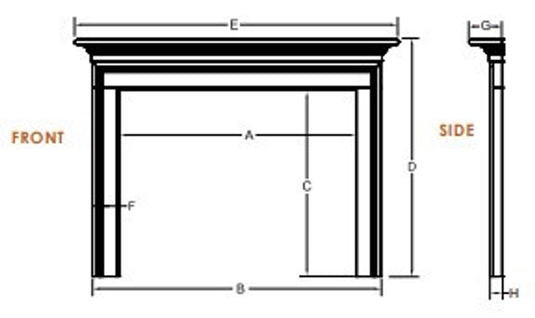 Majestic Richland C Primed MDF Flush Wood Mantel