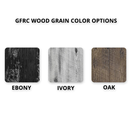 Round Cazo - Wood Grain GFRC Concrete - Natural Gas | Fire Bowls