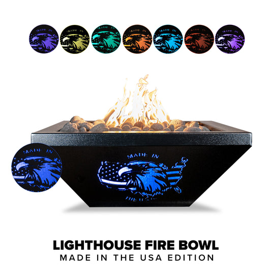 Lighthouse Fire Bowl - "Made In The USA" (Electric Ignition)