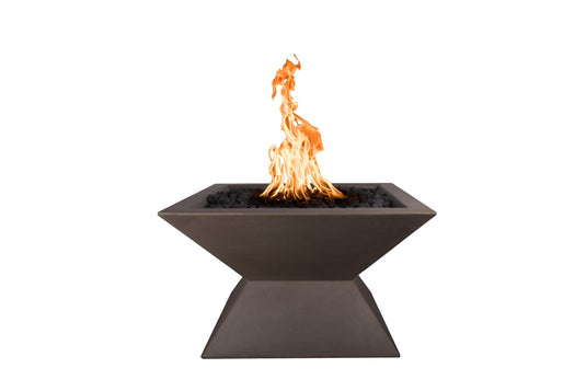 30" Square Uxmal - GFRC Concrete - Liquid Propane | Fire Pits