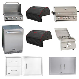 Bull Angus 30 Inch & Griddle 30 Inch 8-Piece Ultimate Natural Gas Grill Master Bundle - 47629