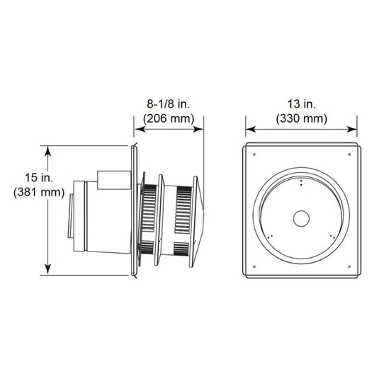 Majestic Direct Vent Horizontal High Rise Termination Cap