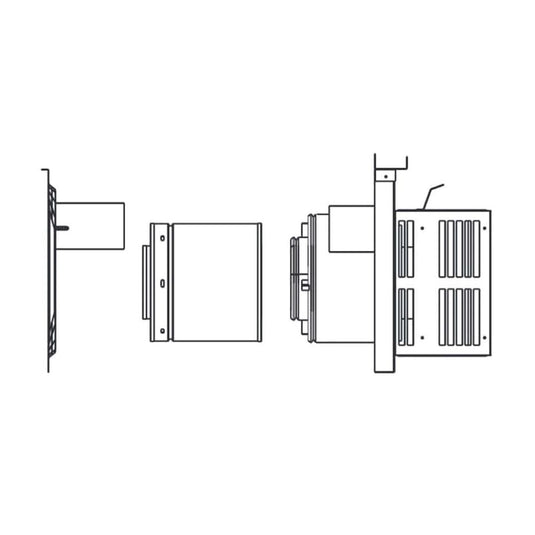 Majestic Horizontal Termination Cap with Long Flue