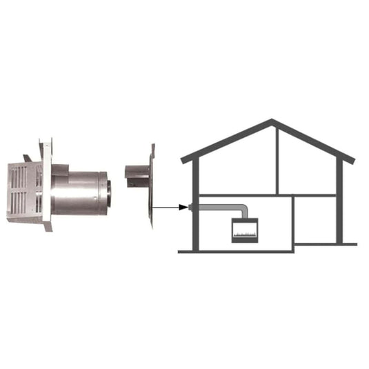 Majestic Horizontal Termination Cap with Long Flue