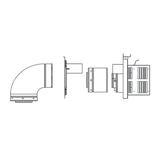 Majestic Horizontal Termination Kit with Long Flue