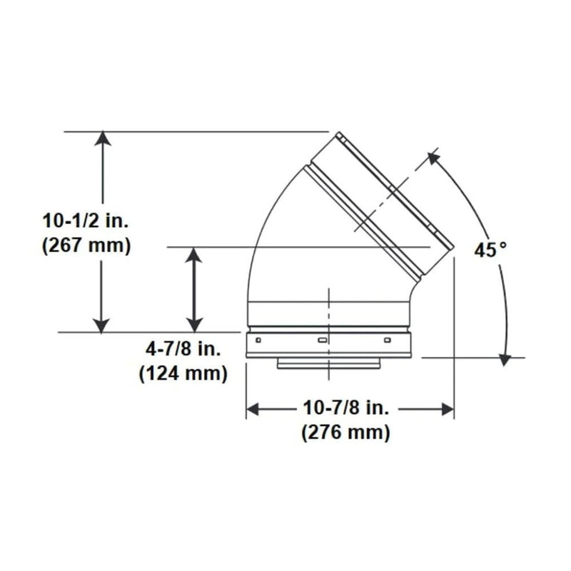 Load image into Gallery viewer, Majestic 45 Degree Elbow Pipe
