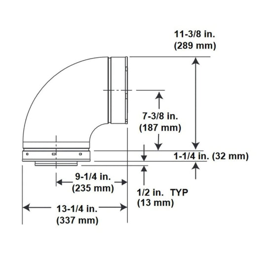 Majestic 90 Degree Elbow Pipe