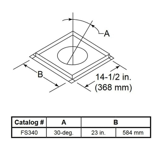 Majestic Firestop for 30 Degree Angular Flue