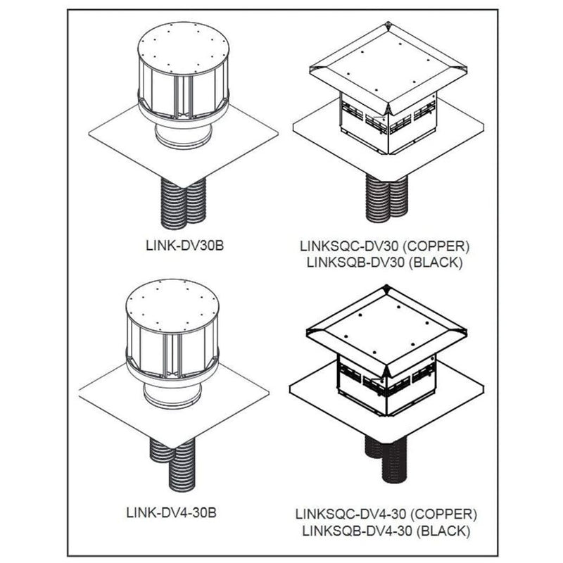 Load image into Gallery viewer, Majestic Direct Vent Insert Kith With Two 30&quot; and Black Termination Cap Components
