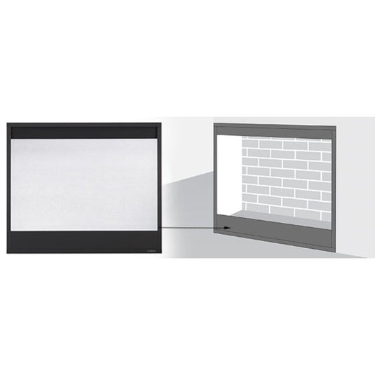 Majestic Black Firescreen Front for Direct Vent Fireplace