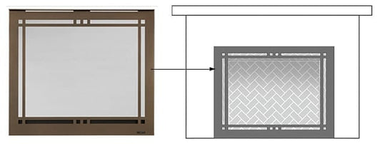 Majestic Contemporary Rectangular Door 36" Overlap Front