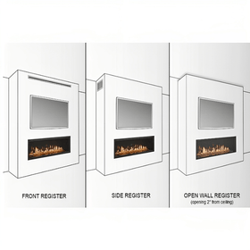 Majestic Ducted Vent Trim for Front Discharge using Ducted Passive Heat Kit
