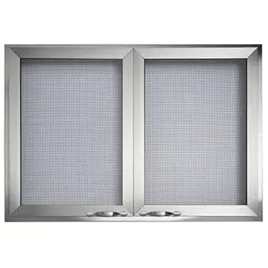 Majestic Stainless Steel Mesh Cabinet Style Doors for 36" Vesper Gas Fireplace