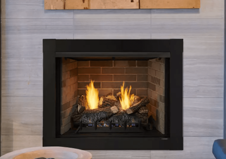 Load image into Gallery viewer, Monessen Lo-Rider 36&quot; Circulating Brick Vent-Free Firebox with Gas Log Set
