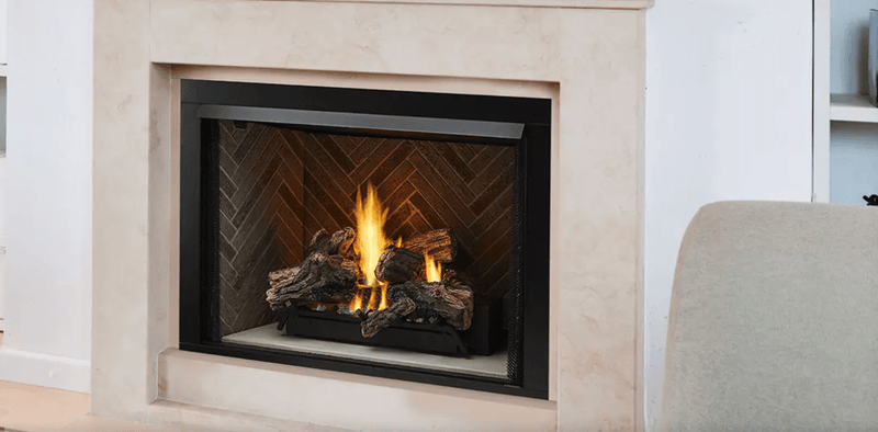 Load image into Gallery viewer, Monessen Lo-Rider 36&quot; Circulating Brick Vent-Free Firebox with Gas Log Set
