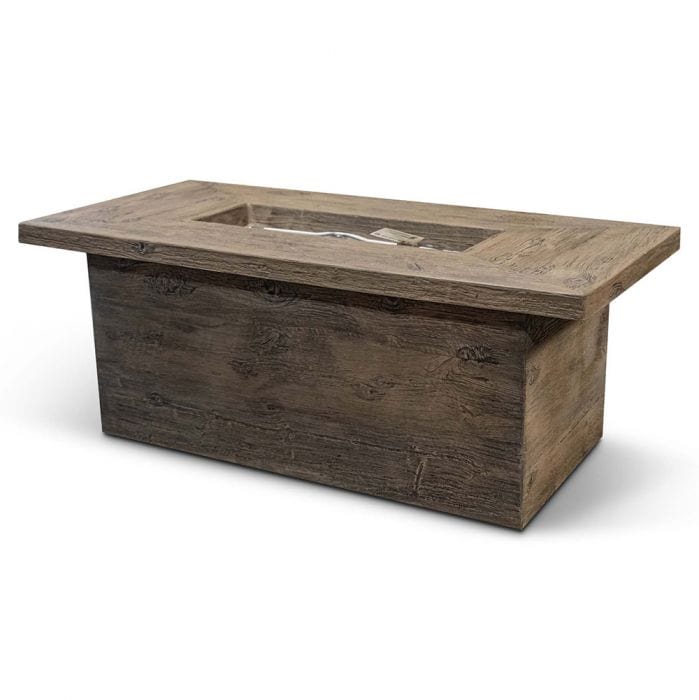 Load image into Gallery viewer, 60&quot; Rectangular Grove Fire Table - Wood Grain GFRC Concrete | Fire Table
