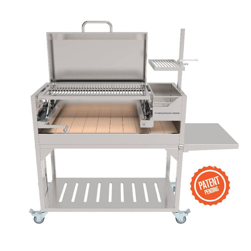 Load image into Gallery viewer, Tagwood BBQ Argentine Santa Maria Wood Fire &amp; Charcoal Gaucho Grill with Top Lid | BBQ01SS
