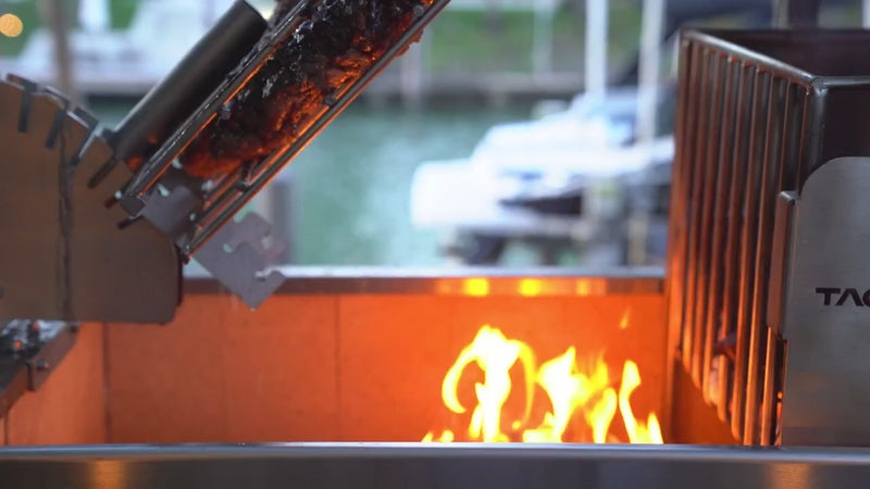 Load and play video in Gallery viewer, Tagwood BBQ Argentine Santa Maria Wood Fire &amp; Charcoal Gaucho Grill | BBQ06SS
