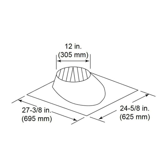 Majestic 0/12 to 6/12 Pitch Roof Flashing