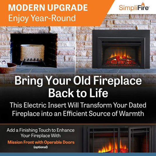 SimpliFire 25" Built-In Electric Fireplace