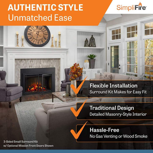 SimpliFire 25" Built-In Electric Fireplace