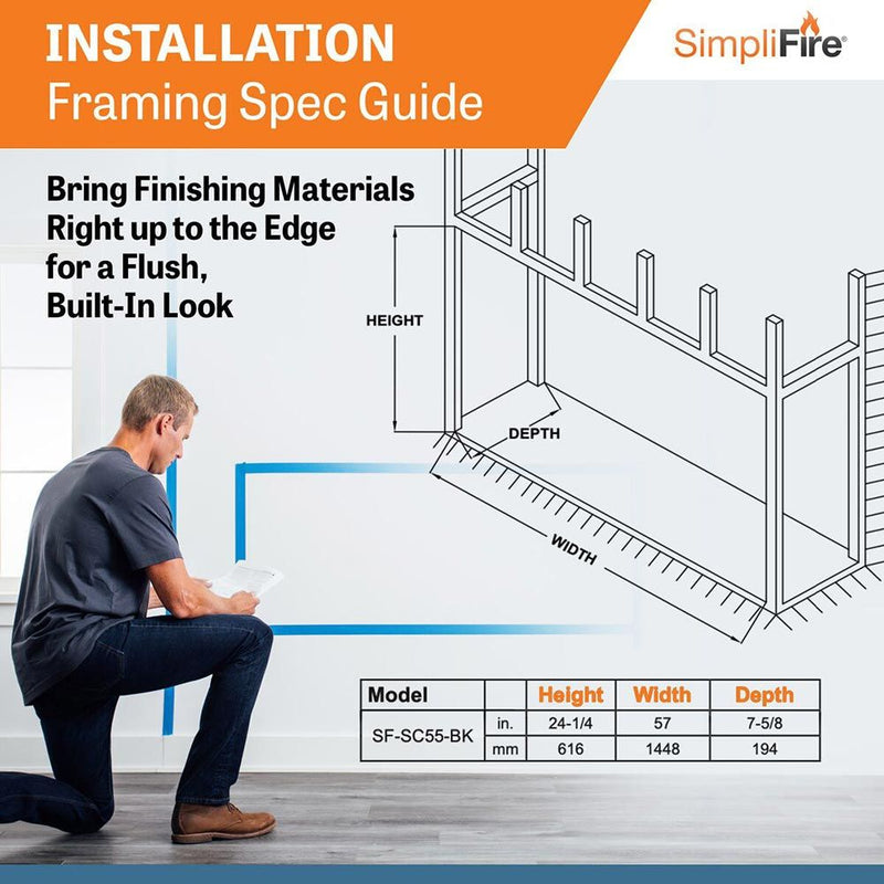 Load image into Gallery viewer, SimpliFire Scion Clean Face Linear Electric Fireplace
