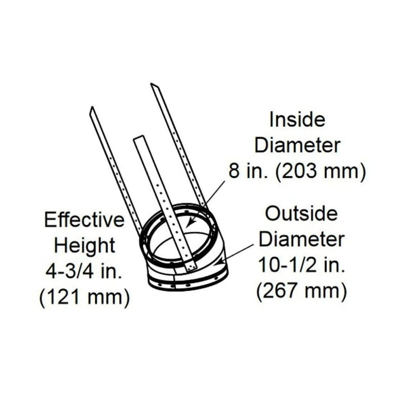 Load image into Gallery viewer, Majestic 15 Degree Elbow Offset and Return Pipe
